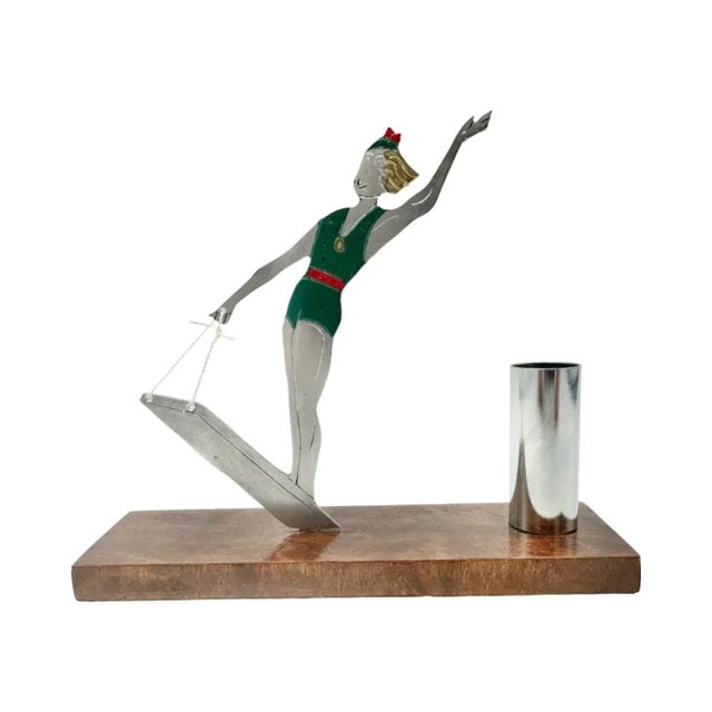 Vintage Sudre Female Waterskier Cocktail Garnish Set Paris Art Deco C1930s For Sale - Image 10 of 12