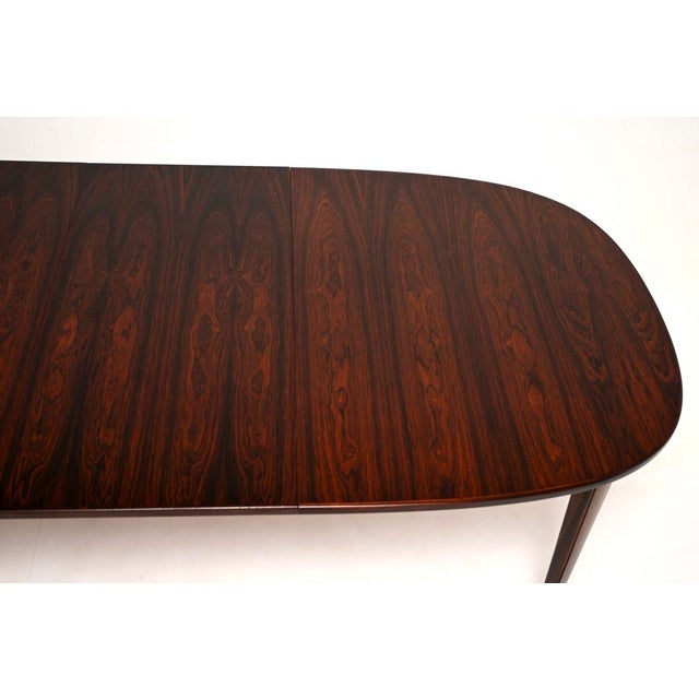 Brown Vintage Danish Dining Table by Gunni Omann, 1960 For Sale - Image 8 of 11