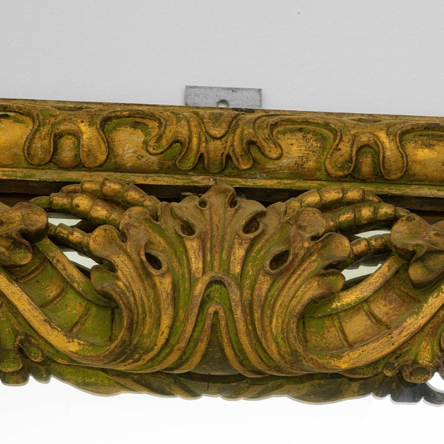 1900s Italian Monumental Carved Giltwood Mirror For Sale - Image 14 of 18