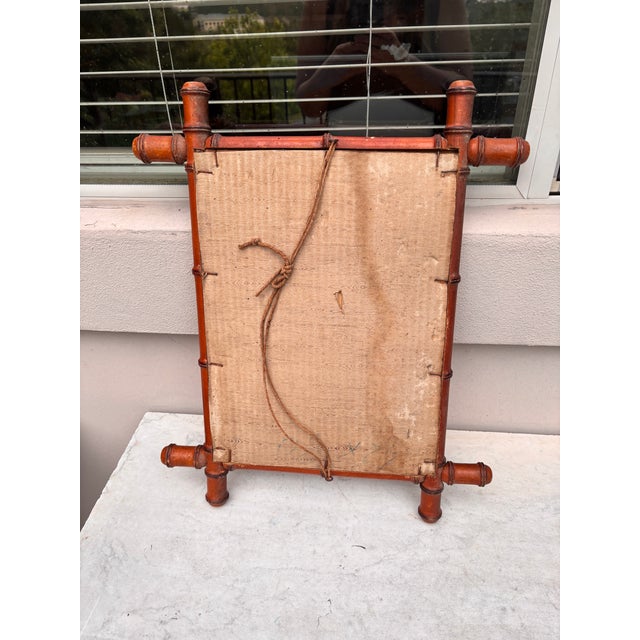 1900 - 1909 French Faux Bamboo Mirror, Circa 1900 For Sale - Image 5 of 5