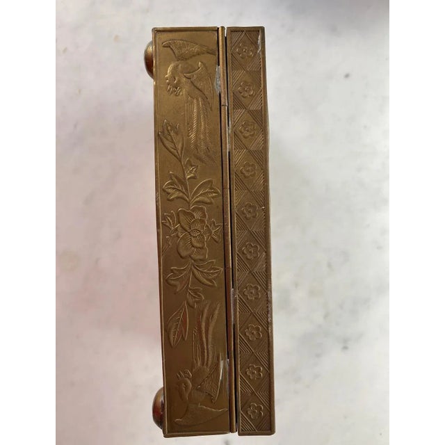 Art Deco Chinese Dragon Bat Brass Repouseé Box For Sale In Pittsburgh - Image 6 of 10