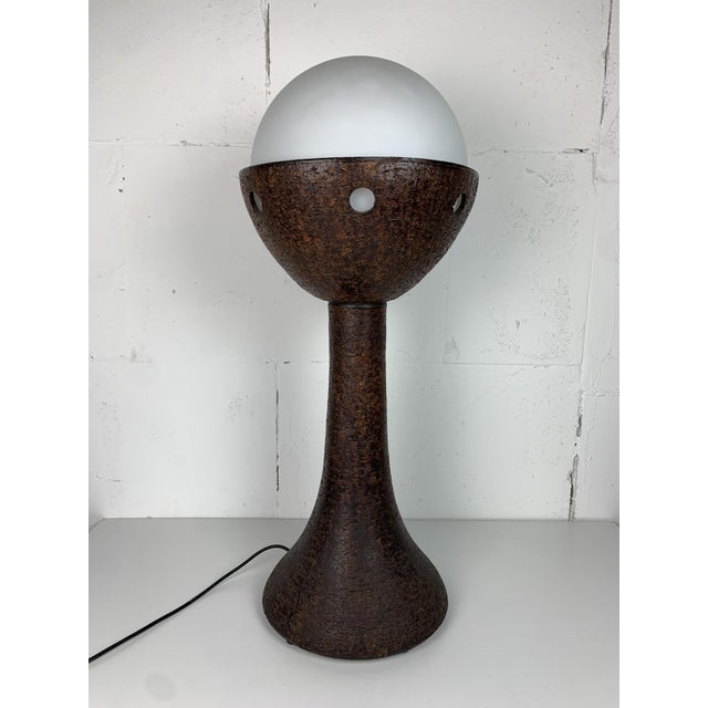 Mid-Century Brutalist Dutch Ceramic Mushroom Floor Lamp, 1960s For Sale - Image 11 of 11
