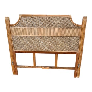 1980s Faux Bamboo Queen Size Headboard For Sale