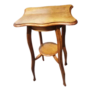 Late 19th Century Victorian Two-Tier Oak Side Table