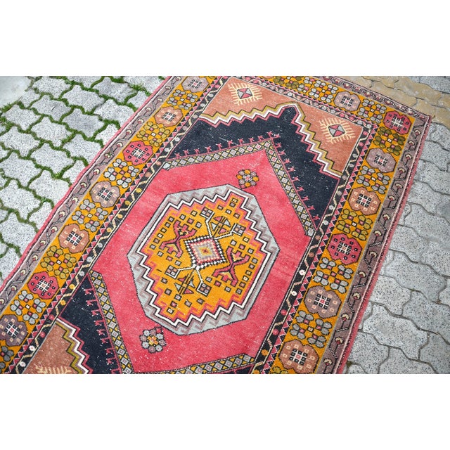 Tribal Vintage Nomadic Turkish Capadocia Rug For Sale - Image 3 of 11