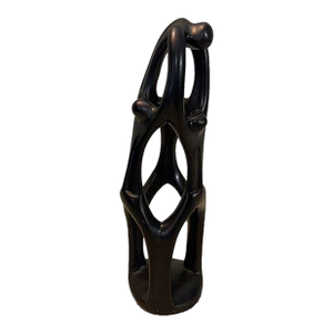 Late 20th Century Carved Black Stone Human Figurine