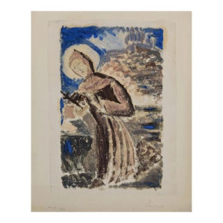 Unknown, Saint Francis of Assisi, Original Monotype, 1950 For Sale