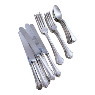 1900s Service for 6 Silver Plated Flatware From the San Marcos Hotel Santa Barbara Ca - 24pcs For Sale
