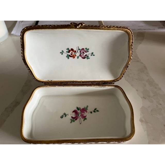 Ceramic Vintage Porcelaine De Paris Dresser Box For Sale - Image 7 of 7