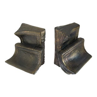 Brass Book Bookends- a Pair For Sale