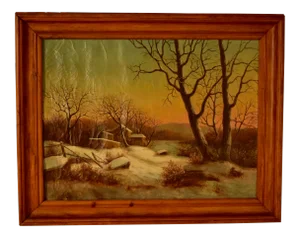 19th C Framed Oil Painting