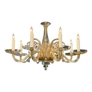 Vintage Gold Murano Chandelier For Sale