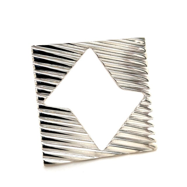 Authentic Tiffany & Co Estate Abstract Brooch Sterling Silver 14.8 Grams TIF221 TRUSTED SELLER SINCE 2002 PLEASE SEE OUR...