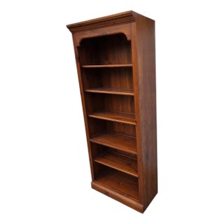 Ethan Allen Country Craftsman Bookshelf Cabinet Shelf Display Knotty Pine Hutch For Sale