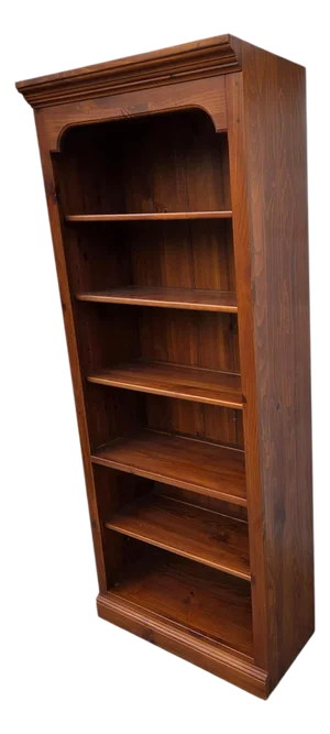 Ethan Allen Country Craftsman Bookshelf Cabinet Shelf Display Knotty Pine Hutch