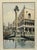 Charming mid-20th-century original watercolor depicting Venice’s iconic Piazza San Marco waterfront. The composition...