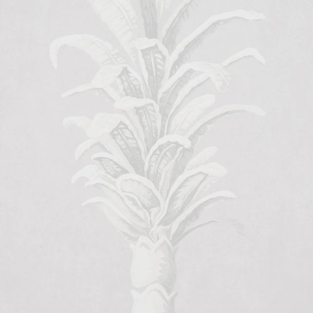 Contemporary Schumacher X Miles Redd Villa Palm Panel in Grey For Sale - Image 3 of 3