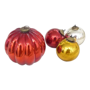 19th Century Victorian Christmas Tree Ornaments - Set 4