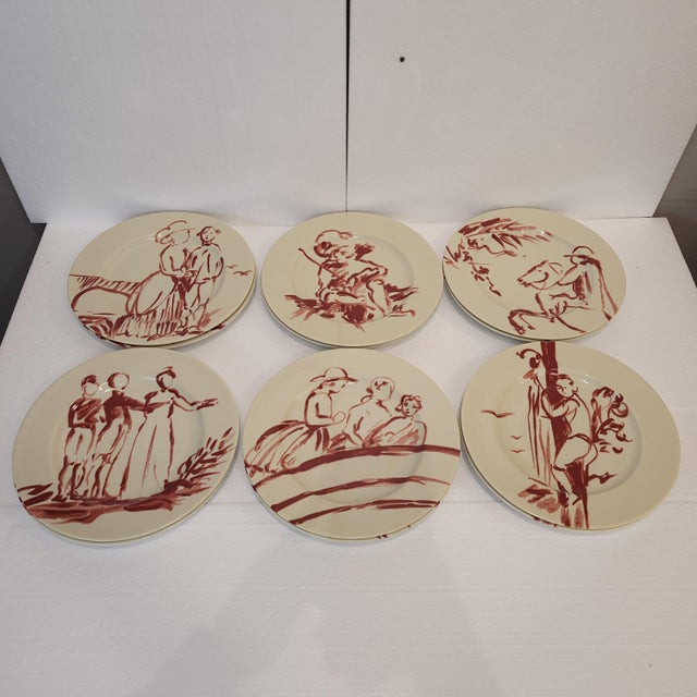 1990s French Gonesse Plates from Royal Limoges, 1990s, Set of 6 For Sale - Image 5 of 18