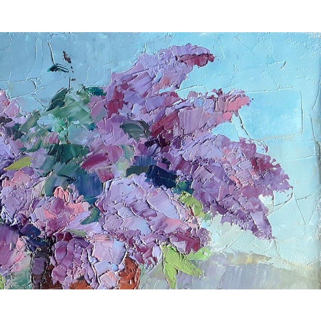 Oil Painting Lilac and Tangerine Boris Serdyuk For Sale - Image 4 of 7