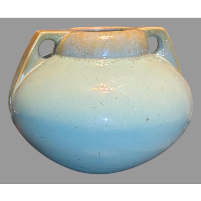 Vintage Fulper Art Pottery Double Handled 6.5" Vase For Sale - Image 10 of 12