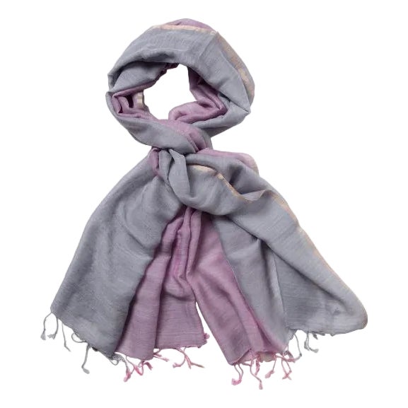 Jewell Blush/Gray Two-Tone Scarf For Sale