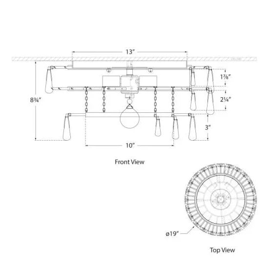 Transitional AERIN for Visual Comfort Signature Liscia Medium Flush Mount in Gild with Crystal For Sale - Image 3 of 3