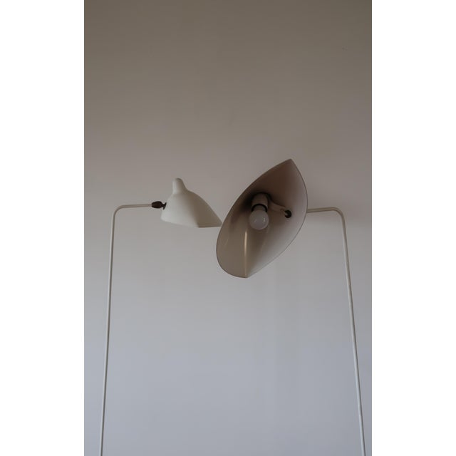 Metal Pair of 1950s Stamped and Numbered 'Lampadaire Simple' Floor Lamps by Serge Mouille For Sale - Image 7 of 8