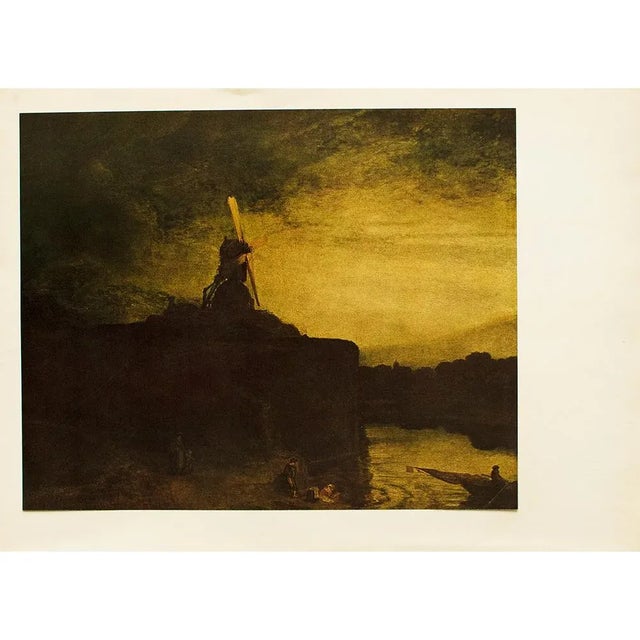 An excellent vintage full-color reproduction print of painting "The Mill" by Rembrandt. Comes from a First Edition art...