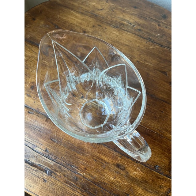 Late 20th Century Cristal D’Arques-Durand Pompano Tulip Crystal Pitcher For Sale - Image 5 of 7