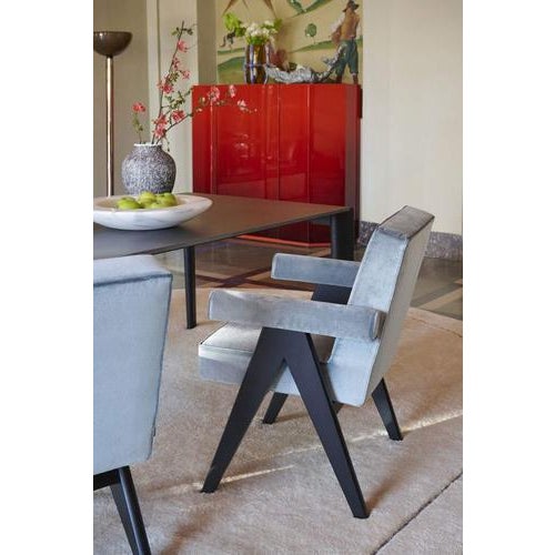 Black Mid-Century Modern Teak Committee Chair by Pierre Jeanneret for Cassina For Sale - Image 8 of 14