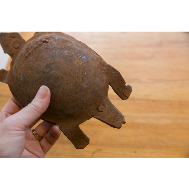 1970s Vintage African Iron Turtle For Sale - Image 5 of 8