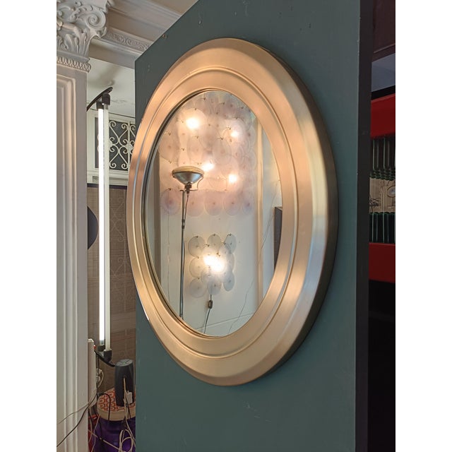 Artemide Vintage Italian Round Narciso Wall Mirror by Sergio Mazza for Artemide, 1970s For Sale - Image 4 of 7