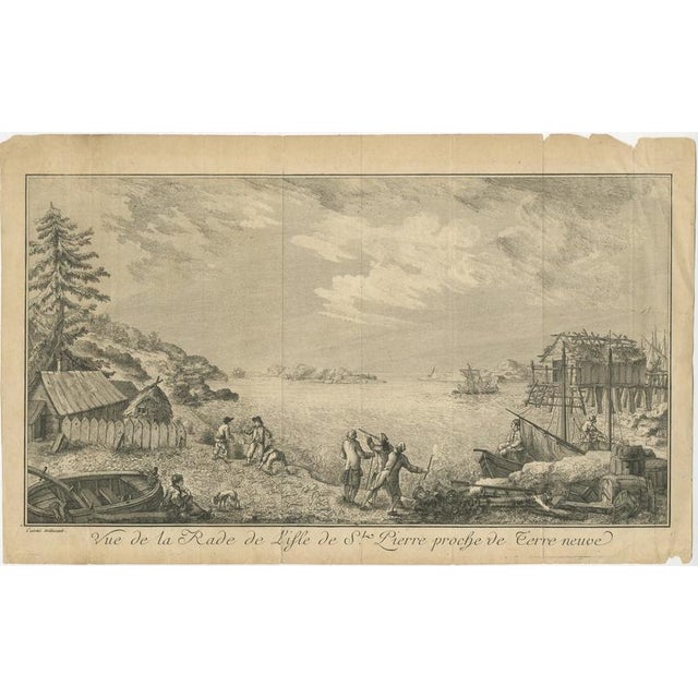 View of the Harbor of St Pierre, Newfoundland – Early French Coastal Engraving This evocative 18th-century engraving...