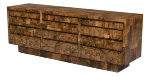 Paul Evans Patchwork Dark Burl Credenza / Dresser
