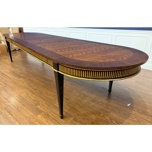 2020s Century Traditional Regency Style Oval Mahogany Dining Table For Sale - Image 5 of 18