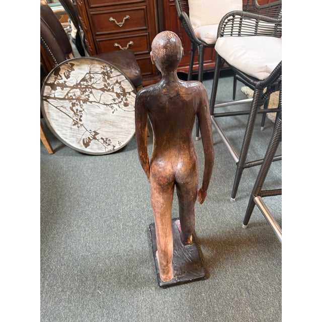 Auburn J. Charney Walking Man Ceramic Sculpture, Signed For Sale - Image 8 of 12