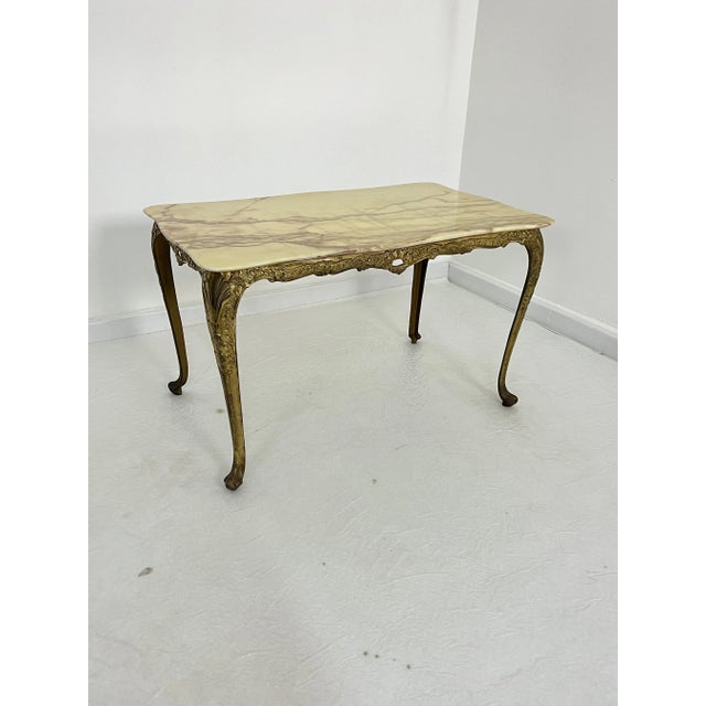 Mid-Century Brass and Marble Coffee Table, Italy, 1950s For Sale - Image 10 of 14