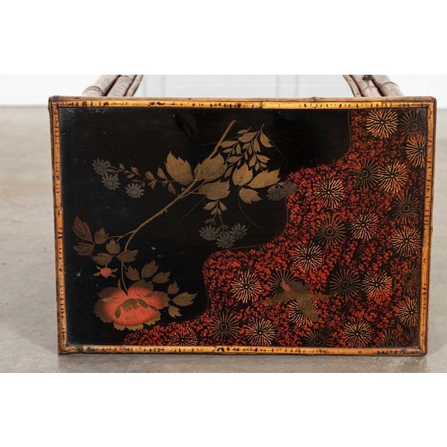 circa 1880 English 19thC Bamboo Lacquer Glazed Cabinet W52 x D36.5 x H92.5 cm Internal shelf depth 27.5 cm Weight 12 Kg