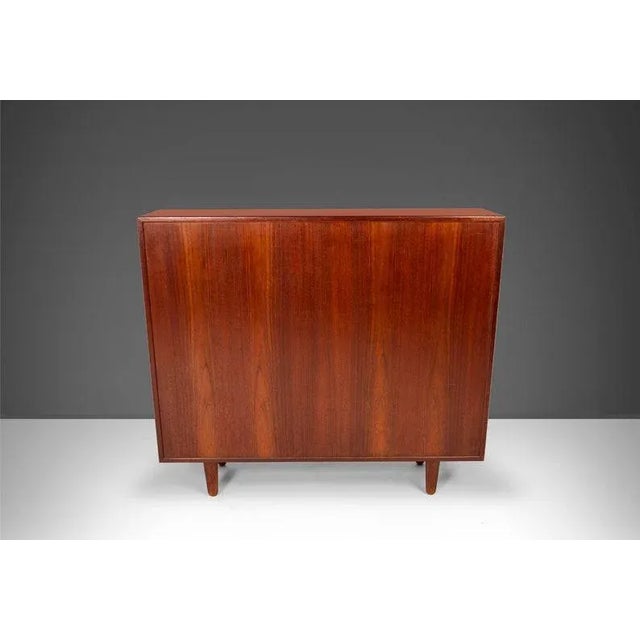 Danish Modern Glass Front Bookcase / Display Cabinet by Harry Ostergaard in Teak, circa 1960s For Sale - Image 9 of 13