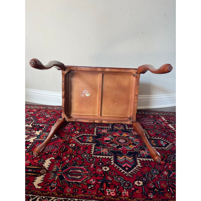 Vintage Bombay French Provincial Style Rectangular Accent, Side Table For Sale - Image 10 of 11