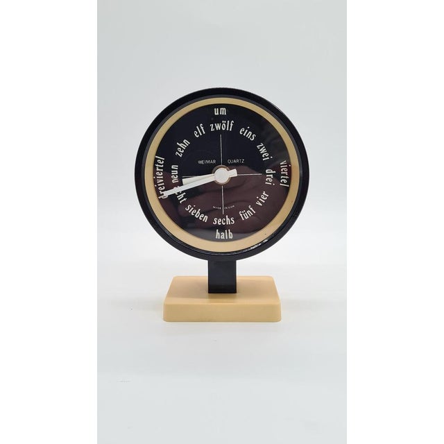 Beige Space Age Desk Clock, 1970s For Sale - Image 8 of 11