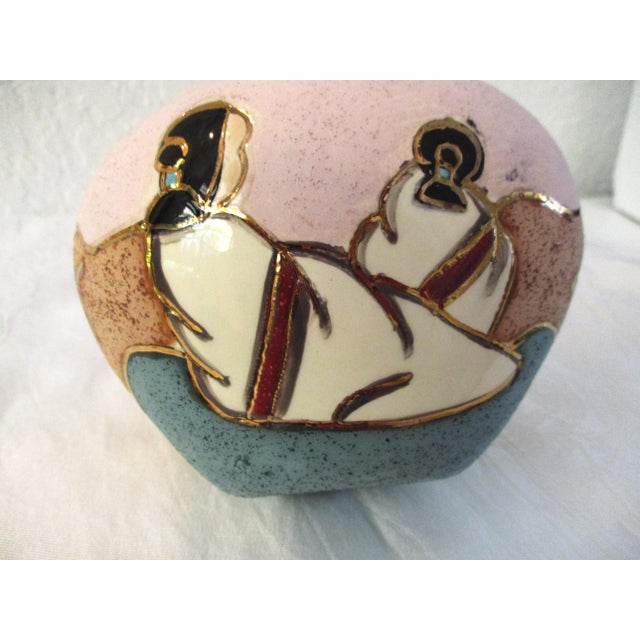 Rustic 1980s Southwestern Navajo Women Bowl For Sale - Image 3 of 7