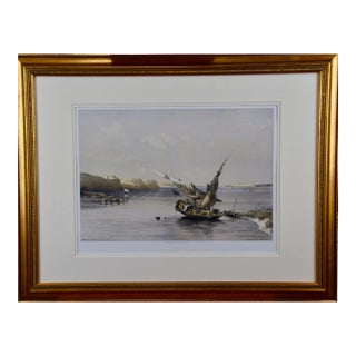 "Fortress of Ibrim, Nubia": 19th Century Hand Colored Lithograph by David Roberts For Sale