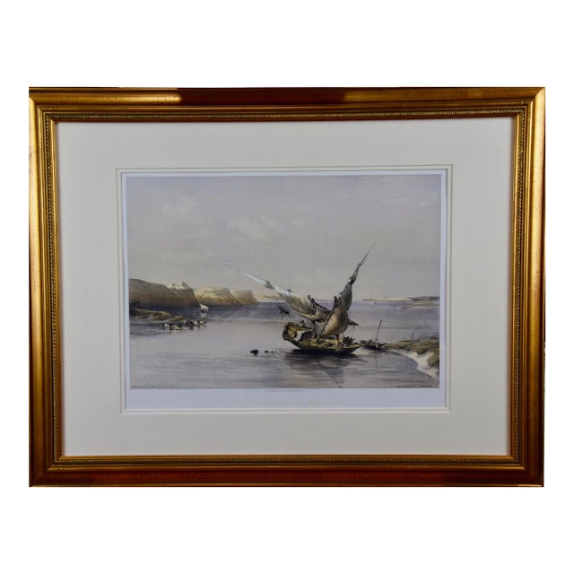 "Fortress of Ibrim, Nubia": 19th Century Hand Colored Lithograph by David Roberts For Sale