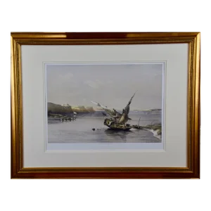 "Fortress of Ibrim, Nubia": 19th Century Hand Colored Lithograph by David Roberts