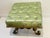 French 1940s Gorgeous Antique Louis XVI Style Ottoman Silk Tufted Scrolled Feet For Sale - Image 3 of 12