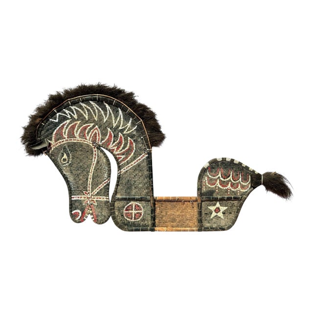 Large Kuda Lumping/Trance Dance Horse From Java - 60" L X 30" H For Sale