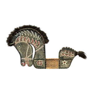 Large Kuda Lumping/Trance Dance Horse From Java - 60" L X 30" H