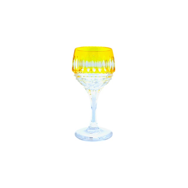 Italian Colored Cut Crystal Liqueur Glasses from Artigianato Italiano, 1980s, Set of 6 For Sale - Image 6 of 12